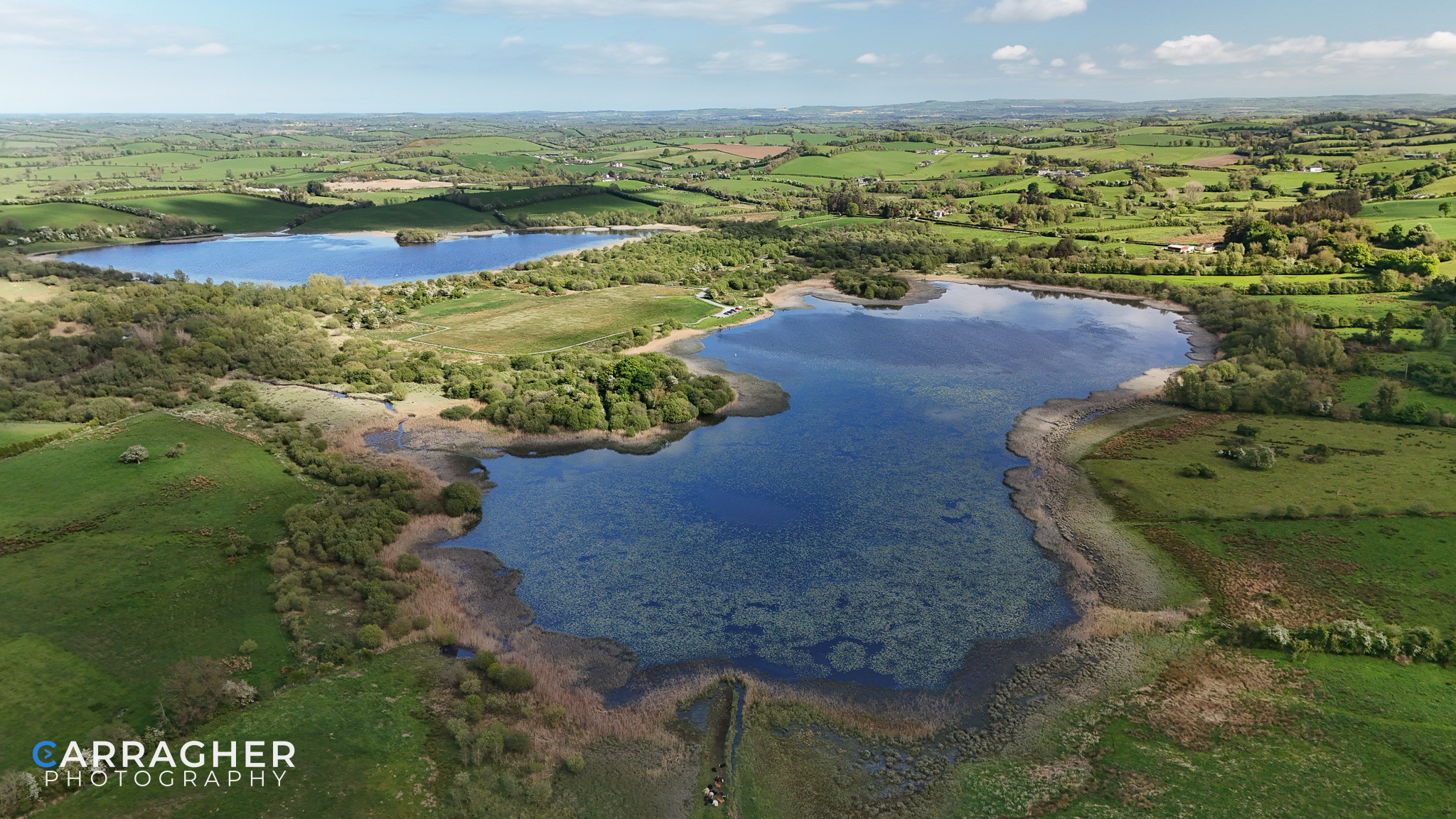 Ballyhoe Lake Aerial Drone Shot