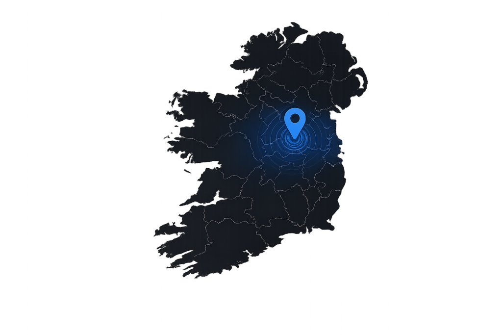 map of ireland showing cavan on the map