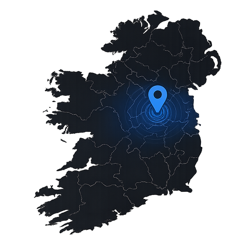 map of ireland showing cavan on the map